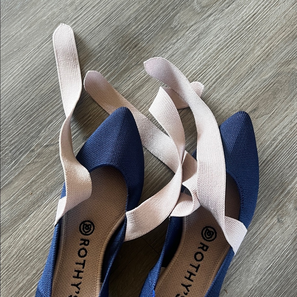Rothy's The Slip-On Mary Jane Flat in Sapphire Deep Blue - Picture 16 of 16